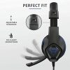 Trust Gaming Casque Gamer PS4 et PS5 GXT 404B Rana Casque Micro pour Consoles Playstation 4 et 5, Filaire, avec Jack 3.5 mm, Microphone Repliable, Câble de 1 m - Bleu