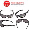 ZILLERATE Lunettes de soleil polarisées homme et femme Pour conduite, vélo, golf, ski, pêche et course à pied — Protection UV400 — Monture légère confortable en TR90 — Accessoires et étui rigide