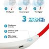 Maxesla Ventilateur USB, Mini Ventilateur de Cou USB avec Rotation à 360 °, Ventilateur Portable de Cou Rechargeable par USB, Petit Ventilateur de Collier avec Double tête de Vent 3 Vitesses LED