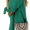 41lmJU8L7xL._AC_.jpg YOINS Femme Robe Été Mi-Longue Manches Petite Robe Courte Mini Robe Casual Col Rond Décontractée
