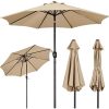 41y3kJllyeL._AC_.jpg Yaheetech Parasol de Jardin avec Mécanisme et Inclinaison Mât de 38 mm Rond Ø261cm Extérieur pour Patio Piscine Plage Taupe