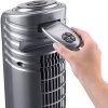 Bionaire - BT19 - colonne ventilateur - modèle à oscillation avec télécommande et minuterie - hauteur 74 cm - argent/noir