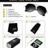 VVA Lunette de soleil Homme Polarisées Aviateur Polarisées Lunettes de soleil Hommes Unisexe UV400 Protection By V101