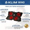 KLIM Wind - Refroidisseur Ordinateur Portable + Le Plus Puissant + Refroidissement Ultra Rapide + 4 Ventilateurs Silencieux + Refroidisseur PC Portable PS4 Xbox - Version 2021 - Rouge et Noir