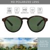 SUNGAIT Lunettes de Soleil Rondes Classiques Unisexes Lunettes de Soleil Polarisées Vintage Style Rétro Protection UV
