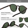 SUNGAIT Lunettes de Soleil Rondes Classiques Unisexes Lunettes de Soleil Polarisées Vintage Style Rétro Protection UV