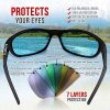 ZILLERATE Lunettes de soleil polarisées homme et femme Pour conduite, vélo, golf, ski, pêche et course à pied — Protection UV400 — Monture légère confortable en TR90 — Accessoires et étui rigide