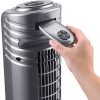 Bionaire - BT19 - colonne ventilateur - modèle à oscillation avec télécommande et minuterie - hauteur 74 cm - argent/noir