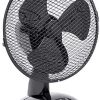 Bestron Ventilateur de table oscillant, Hauteur : 35,5 cm, Ø 27 cm, 30 W, Noir