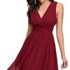 Ever-Pretty A-Line Robe de Soirée au Genou en Double V-col Ever-Pretty A-Line Robe de Soirée au Genou en Double V-col Classique Femme 03989