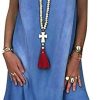 Minetom Robe Été Femme de Plage Rétro Robes Col V Minetom Robe Été Femme de Plage Rétro Robes Col V Lin Robes Chic Manches Courte Unie Casual Tuniques T-Shirt Dress