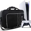 Sac PS5, Housse Transport pour Sony PS5 Console Disc/Digital Edition et Manette, Sacoche Protection Étui Transport pour Playstation 5 Manette Cartes de Jeu HDMI et PS5 Accessoires