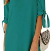 YOINS Femme Robe Été Mi-Longue Manches Petite Robe Courte Mini YOINS Femme Robe Été Mi-Longue Manches Petite Robe Courte Mini Robe Casual Col Rond Décontractée