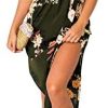 YOINS Robe Longue Femme Été Chic Robes Imprimé Florale Sexy Dress Robe de Plage Asymétrique Robe Tunique Maxi Une Ligne