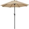 Yaheetech Parasol de Jardin avec Mécanisme et Inclinaison Mât de Yaheetech Parasol de Jardin avec Mécanisme et Inclinaison Mât de 38 mm Rond Ø261cm Extérieur pour Patio Piscine Plage Taupe