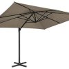 317zUUkvB8L._AC_.jpg IDMarket - Parasol déporté rectangulaire Calvi 3x4 M Taupe Rotatif 360° avec Housse
