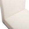 31ccNF19tHL._AC_.jpg Yaheetech Lot de 2 Chaises de Salle à Manger en Simili Cuir Capacité 135 kg Siège Plus épais de 7 cm Blanche