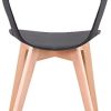 31oiqEaTMxL._AC_.jpg GroBKau Lot de 4 Chaises à Dossier en Plastique Moderne pour Salon, Salle à Manger, Bureau, Salle de Réunion, Restaurant, etc. (Noir)