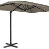 31wWV7LE9GL._AC_.jpg IDMarket - Parasol déporté rectangulaire Calvi 3x4 M Taupe Rotatif 360° avec Housse