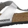 41-T82ZUrvL._AC_.jpg Birkenstock Femmes Gizeh Birko Flor Argent Sandales
