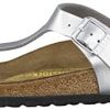 41LEOTzq3mL._AC_.jpg Birkenstock Femmes Gizeh Birko Flor Argent Sandales