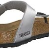 41LRly6k-ML._AC_.jpg Birkenstock Femmes Gizeh Birko Flor Argent Sandales