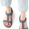 41XAFtaWULL._AC_.jpg gracosy Sandales Femmes Plates, Chaussures Sandales en Cuir PU Nu Pieds Été à Talon Compensé Claquette Plage Semelle Confortables Bride Cheville Soirée Élégance Strass Bijoux Noir