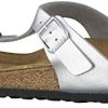 41cRN3AWAeL._AC_.jpg Birkenstock Femmes Gizeh Birko Flor Argent Sandales