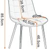 41oUCg90AZL._AC_.jpg WOLTU 4 X Chaise de Salle à Manger Chaise de Cuisine Assise rembourrée en Similicuir épais Pieds en métal,Anthracite BH207an-4