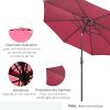 41rXldJeL._AC_.jpg Outsunny Parasol en Aluminium Rond Polyester 180g/m² manivelle inclinable Ø 3 x 2,45 m Bordeaux
