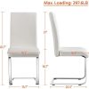41wK6pWCLQL._AC_.jpg Yaheetech Lot de 2 Chaises de Salle à Manger en Simili Cuir Capacité 135 kg Siège Plus épais de 7 cm Blanche