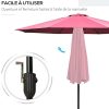 41xKYDiQ9SL._AC_.jpg Outsunny Parasol en Aluminium Rond Polyester 180g/m² manivelle inclinable Ø 3 x 2,45 m Bordeaux