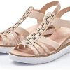 Rieker Femme Sandales V3822, Dame Sandales compensées