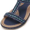 516o1ccVZNS._AC_.jpg gracosy Sandales Femmes Plates, Chaussures Sandales en Cuir PU Nu Pieds Été à Talon Compensé Claquette Plage Semelle Confortables Bride Cheville Soirée Élégance Strass Bijoux Noir
