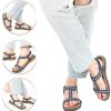 51EULIIihPL._AC_.jpg gracosy Sandales Femmes Plates, Chaussures Sandales en Cuir PU Nu Pieds Été à Talon Compensé Claquette Plage Semelle Confortables Bride Cheville Soirée Élégance Strass Bijoux Noir
