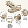 51zEMToqkS._AC_.jpg Camfosy Sandales Femmes Plates, Chaussures Été Tongs à Talons Plats Claquettes Nu Pieds Semelle Compensée Confortable Bout Ouvert pour Filles Plage Noire