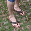 61esQtM71IL._AC_.jpg KuaiLu Tongs Hommes été Cuir en Tissu Plage Sandales Mousse de Yoga Piscine Chaussures