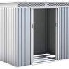 GARDIUN Abris en Métal Kingston Argent/Blanc 3 m² Extérieur - GARDIUN Abris en Métal Kingston Argent/Blanc 3 m² Extérieur - KIS12134