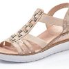 Rieker Femme Sandales V3822, Dame Sandales compensées