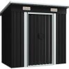 vidaXL Abri de Jardin Remise de Jardin Rangement Maison de Stockage Cabane de Jardin Cabane à Outils Extérieur Arrière-cour Anthracite Acier
