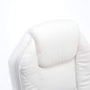 21Lgv1o4iEL._AC_.jpg Fauteuil de Bureau Ergonomique Castle en Similicuir - Chaise Pivotante et Réglable - Repose-Pied et Accoudoirs - Charge Max. 130 kg - Couleu, Couleurs:Blanc