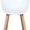 GrandCA HOME Lot de 4 chaises de Salle à Manger, fauteuils de Style scandinave, adaptés aux Restaurants, Bureaux, cafés, etc. (Blanche)