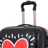 31h3MOeUmL._AC_.jpg Solide Coquille Dure Valise Coeur Dansant 4 Roues Bagage TSA Serrure Fermeture éclair Autour Sac HLG280 (L)