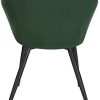 WOLTU 1 pièce Chaise de Salle à Manger rembourrée en Velours Pieds en métal,Chaise de réception Couleur Vert Foncé BH244dgn-1