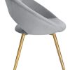WOLTU Chaises de Salle à Manger Lot de 4 rembourrées en Velours,Chaise de Salle de séjour Gris Clair BH230hgr-4