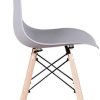 313JPfVx8vL._AC_.jpg WV LeisureMaster Lot de 6 chaises de salle à manger en ABS avec pieds en bois (Gris, 6)