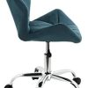 HNNHOME® Chaise de bureau moderne pivotante en tissu rembourré pour maison, bureau, hauteur réglable