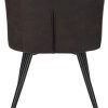 EUGAD Chaises de Salle à Manger Lot de 2 en Tissu Scientifique,Chaise de Loisirs Chaise de café Brun Foncé 0645BY-2
