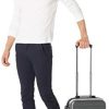 Amazon Basics Valise rigide à roulettes pivotantes de qualité avec serrure TSA intégrée - 55 cm, Gris