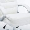 Fauteuil de Bureau Réglable en Hauteur XXL Vancouver Similicuir I Chaise de Bureau à Roulette Rembourrée Confortable avec Accoudoirs I Coul, Couleur:Blanc